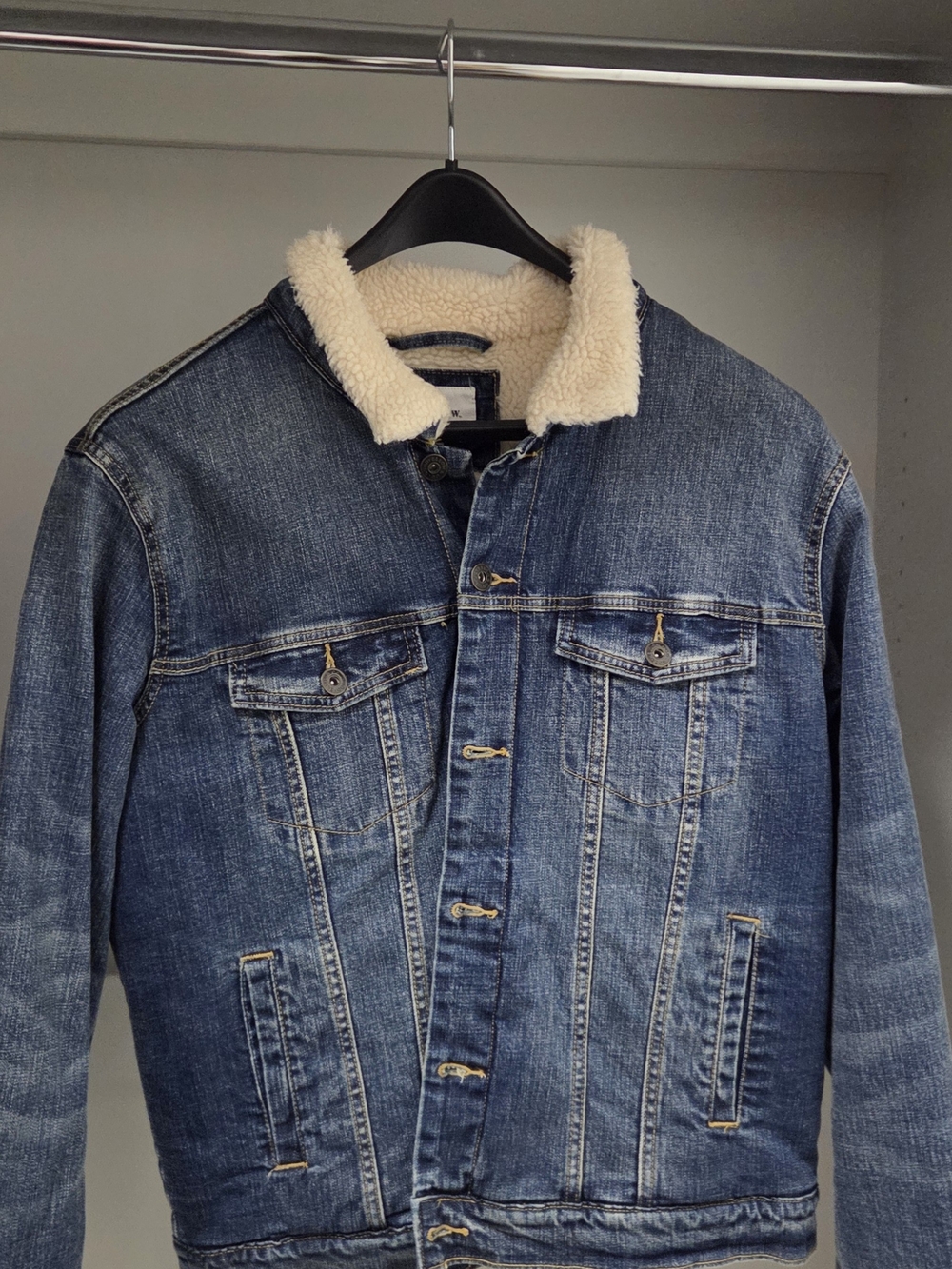 Goodfellow & Co Blue Denim Jacket with Sherpa Lining